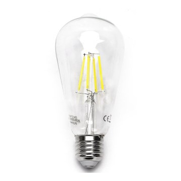 LED Žarnica FILAMENT ST64 E27/6W/230V 6500K - Aigostar