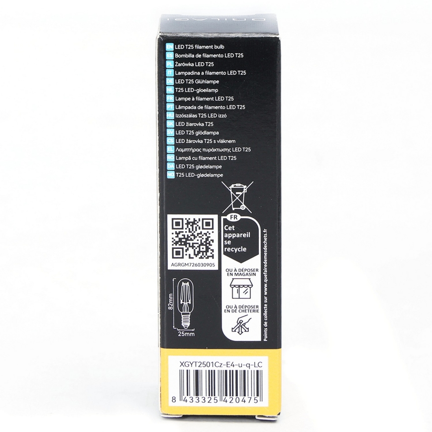 LED Žarnica FILAMENT T25 E14/4W/230V 3000K - Brilagi