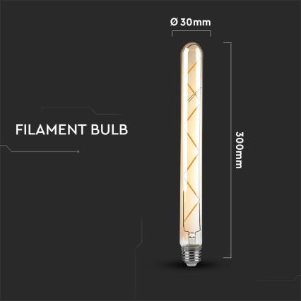 LED Žarnica FILAMENT T30 E27/7W/230V 2200K