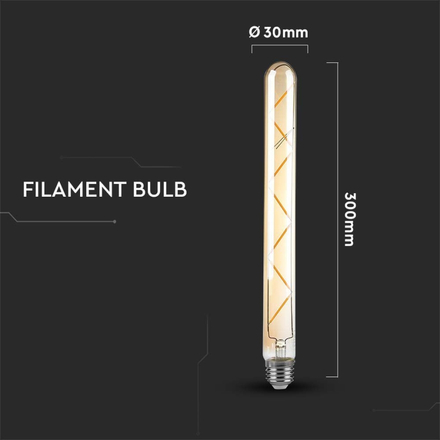 LED Žarnica FILAMENT T30 E27/7W/230V 2200K