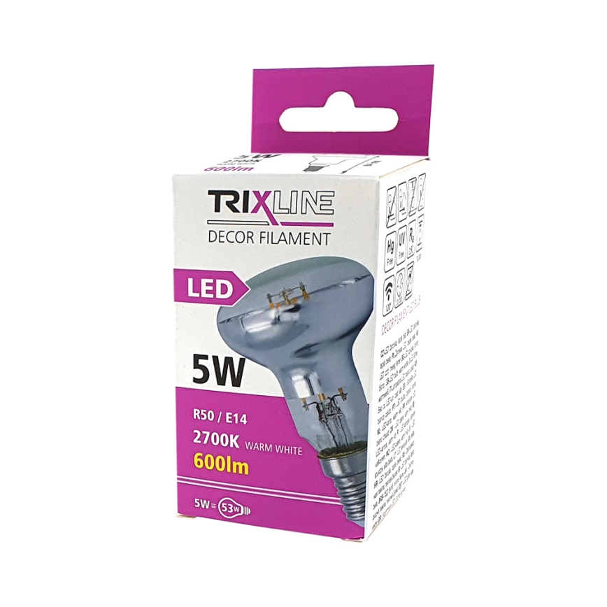 LED Žarnica FILAMENT VINTAGE E14/5W/230V 2700K