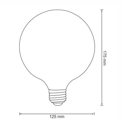 LED Žarnica FILAMENT VINTAGE E27/4W/230V 125x180mm 2200K