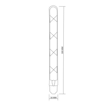 LED Žarnica FILAMENT VINTAGE LED T30 E27/4,5W/230V 2700K