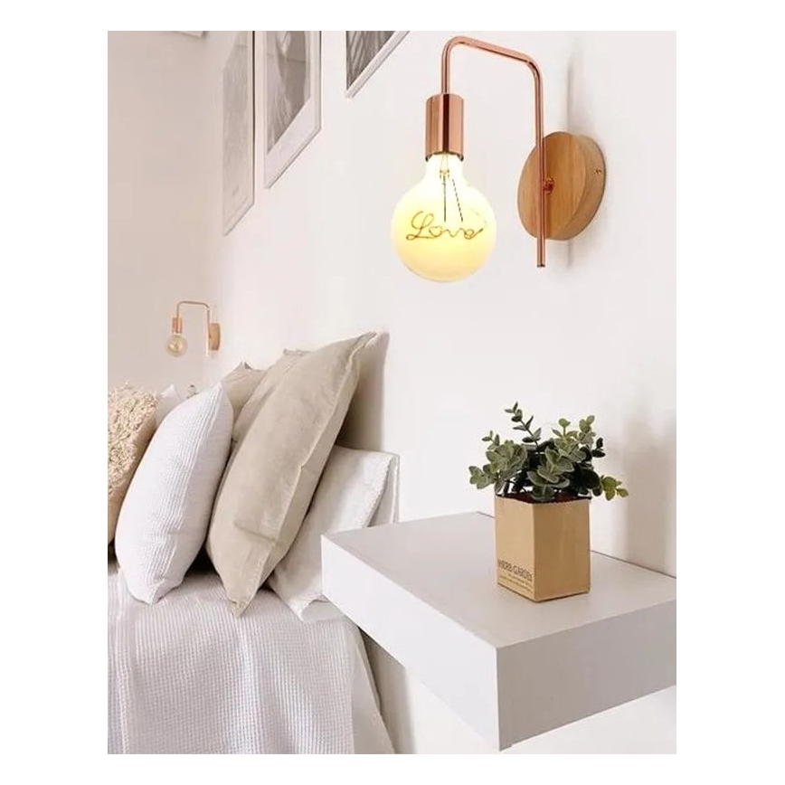 LED Žarnica FILAMENT VINTAGE LOVE G125 E27/2W/230V 2000K