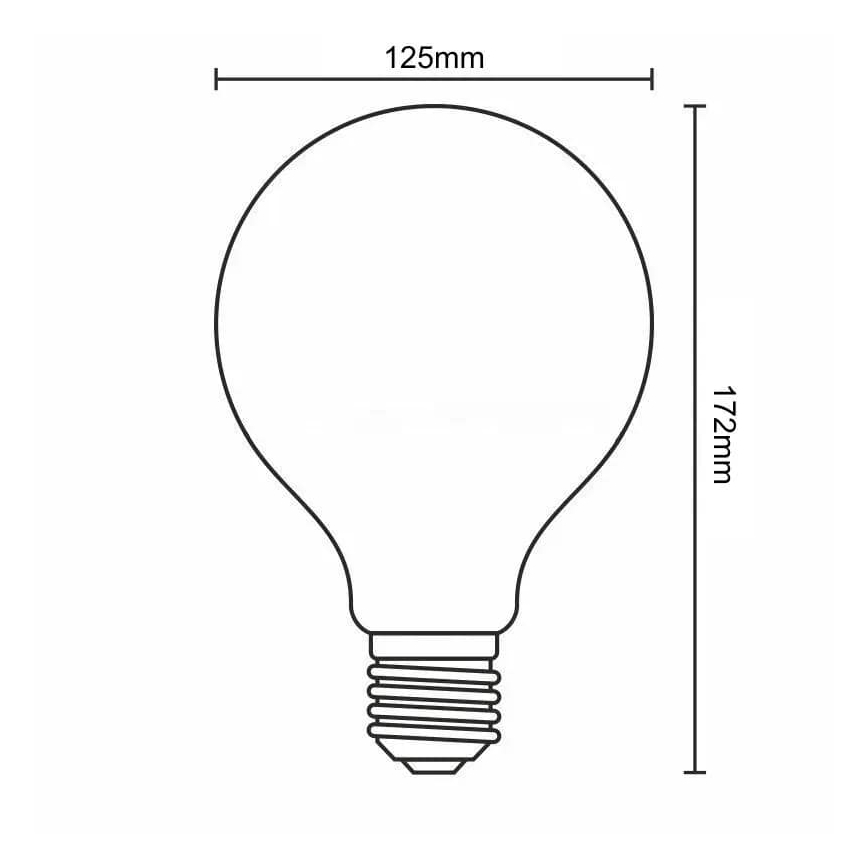 LED Žarnica FILAMENT VINTAGE LOVE G125 E27/2W/230V 2000K