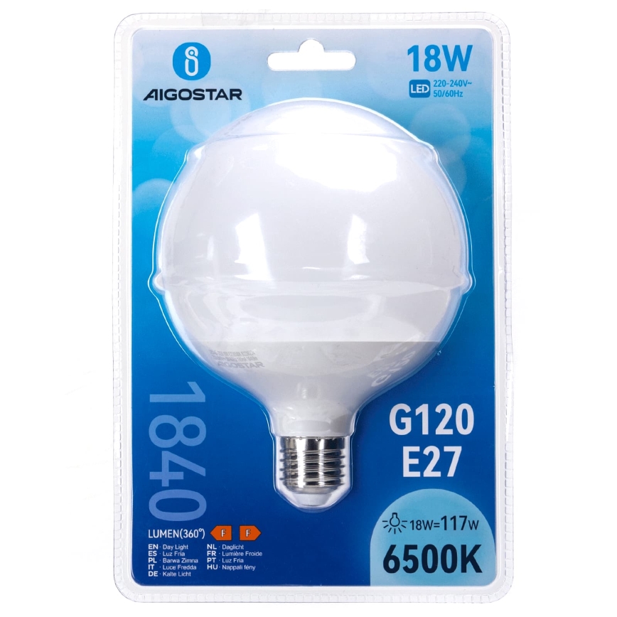 LED žarnica G120 E27/18W/230V 6500K - Aigostar