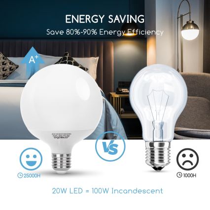 LED žarnica G120 E27/20W/230V 6500K - Aigostar
