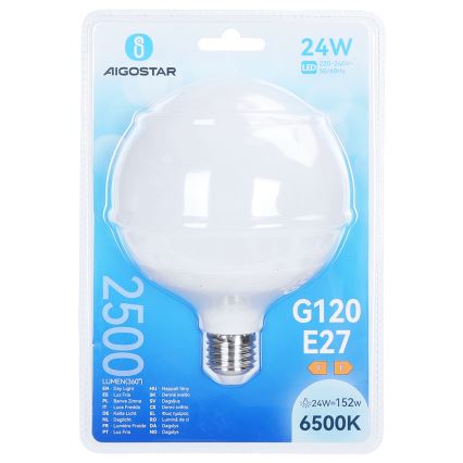 LED žarnica G120 E27/24W/230V 6500K - Aigostar