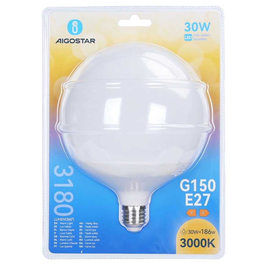 LED žarnica G150 E27/30W/230V 3000K - Aigostar