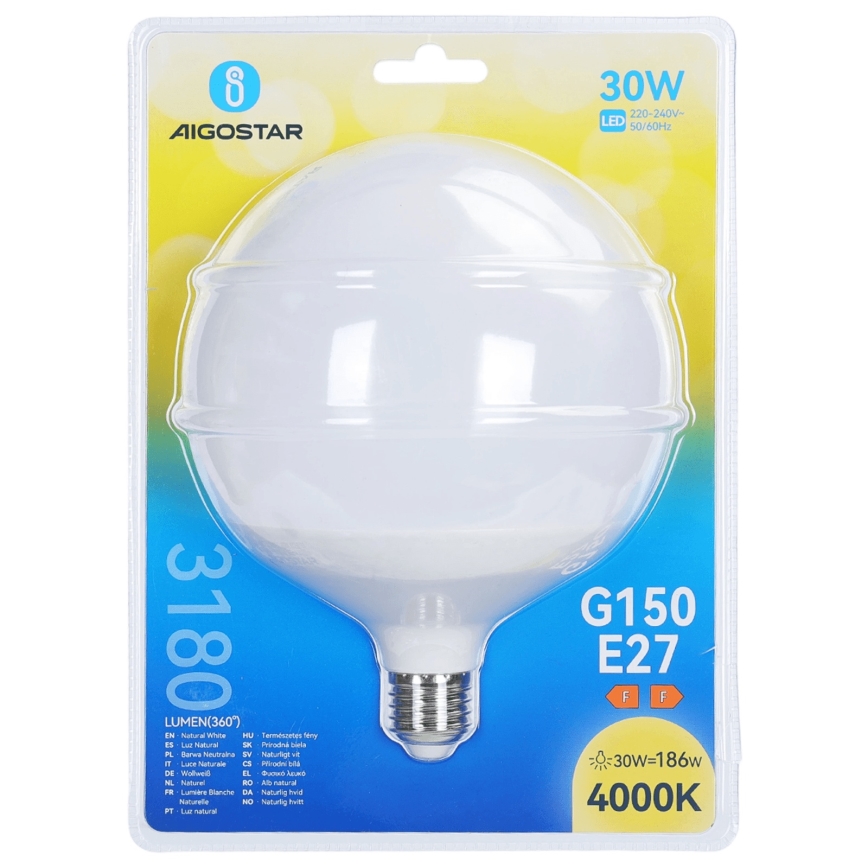 LED žarnica G150 E27/30W/230V 4000K - Aigostar