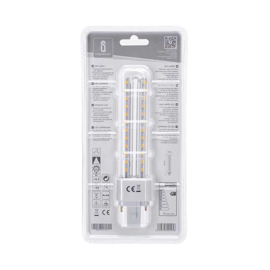 LED žarnica G24D-3/12W/230V 3000K - Aigostar