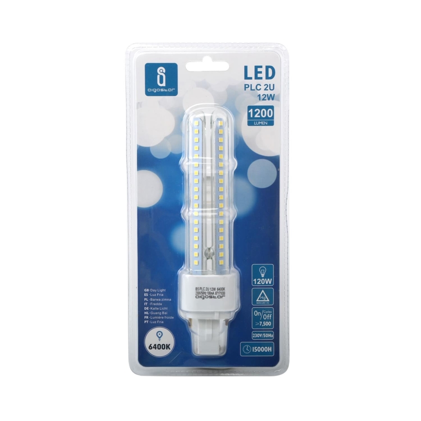 LED Žarnica G24D-3/12W/230V 6500K - Aigostar