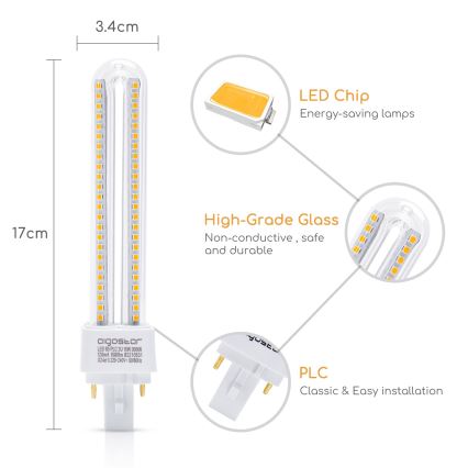 LED Žarnica G24D-3/15W/230V 3000K - Aigostar