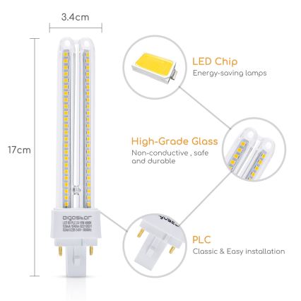 LED Žarnica G24D-3/15W/230V 4000K - Aigostar