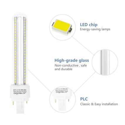 LED Žarnica G24D-3/15W/230V 6500K - Aigostar