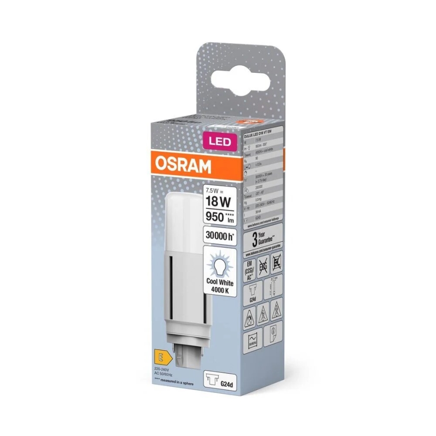 LED Žarnica G24d/7,5W/230V 4000K - Osram