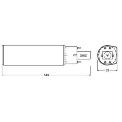 LED Žarnica G24q-1/6W/230V 3000K - Osram