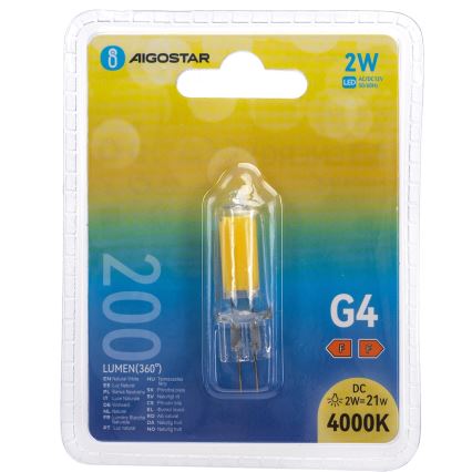 LED žarnica G4/2W/12V 4000K - Aigostar