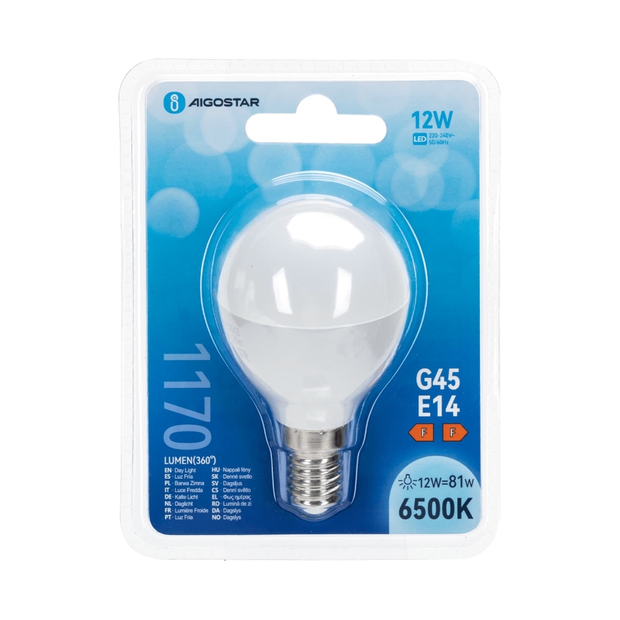 LED žarnica G45 E14/12W/230V 6500K - Aigostar