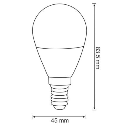 LED Žarnica G45 E14/3,5W/230V 3000K