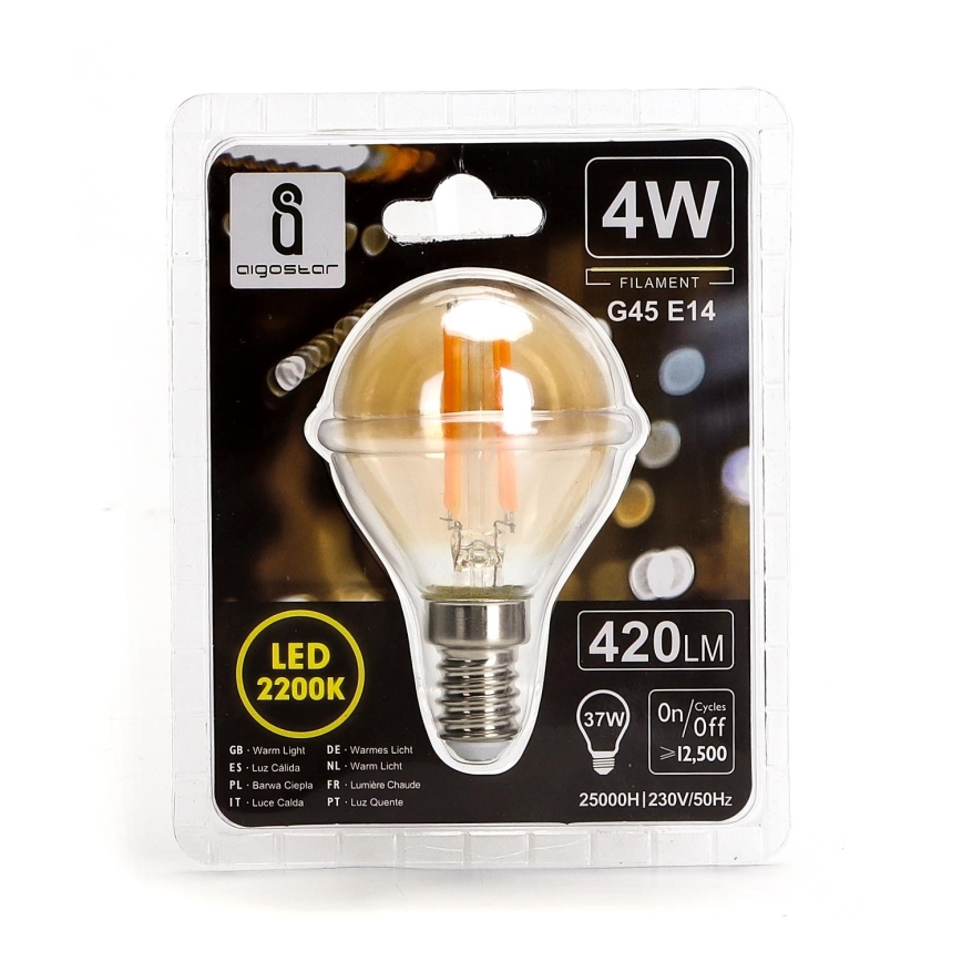LED Žarnica G45 E14/4W/230V 2200K - Aigostar