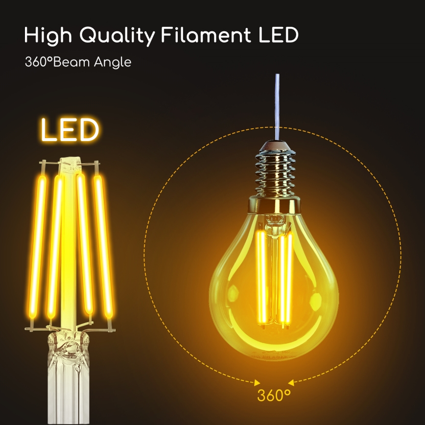 LED Žarnica G45 E14/4W/230V 2700K - Aigostar