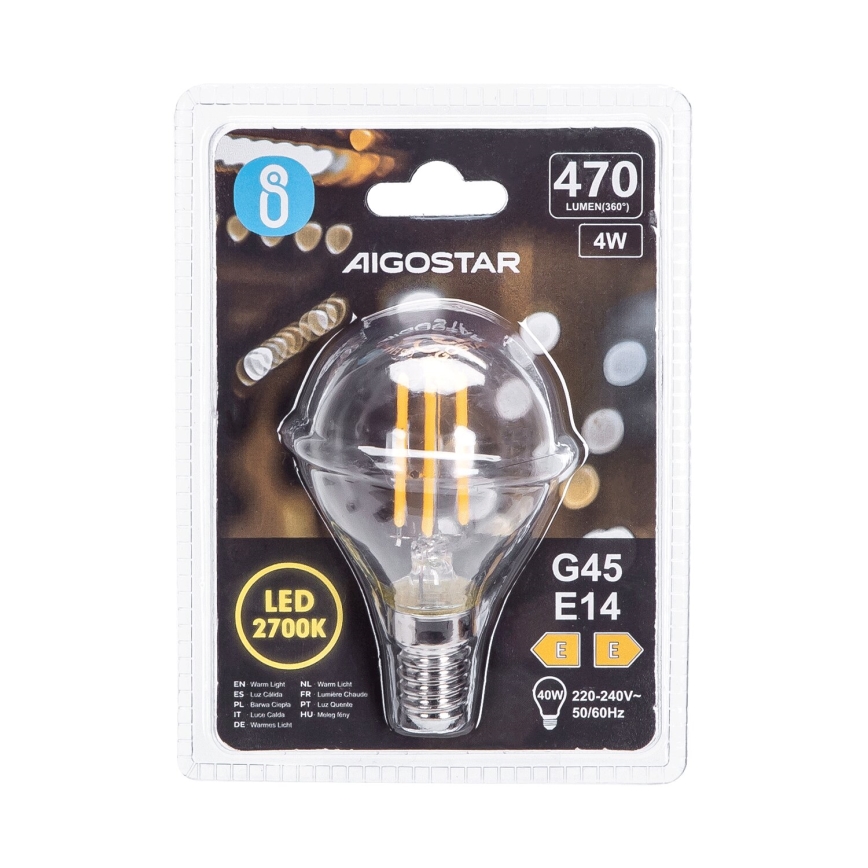 LED Žarnica G45 E14/4W/230V 2700K - Aigostar
