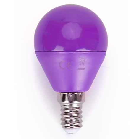 LED Žarnica G45 E14/4W/230V vijolična - Aigostar
