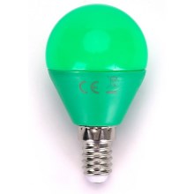 LED Žarnica G45 E14/4W/230V zelena - Aigostar