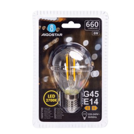 LED Žarnica G45 E14/6W/230V 2700K - Aigostar