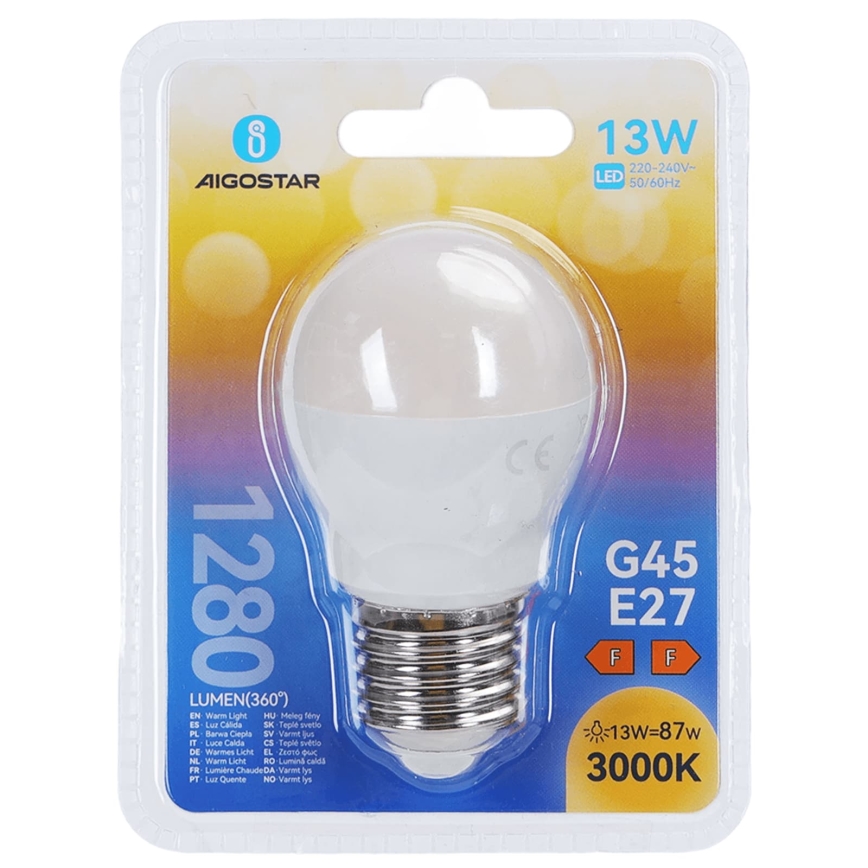 LED žarnica G45 E27/13W/230V 3000K - Aigostar