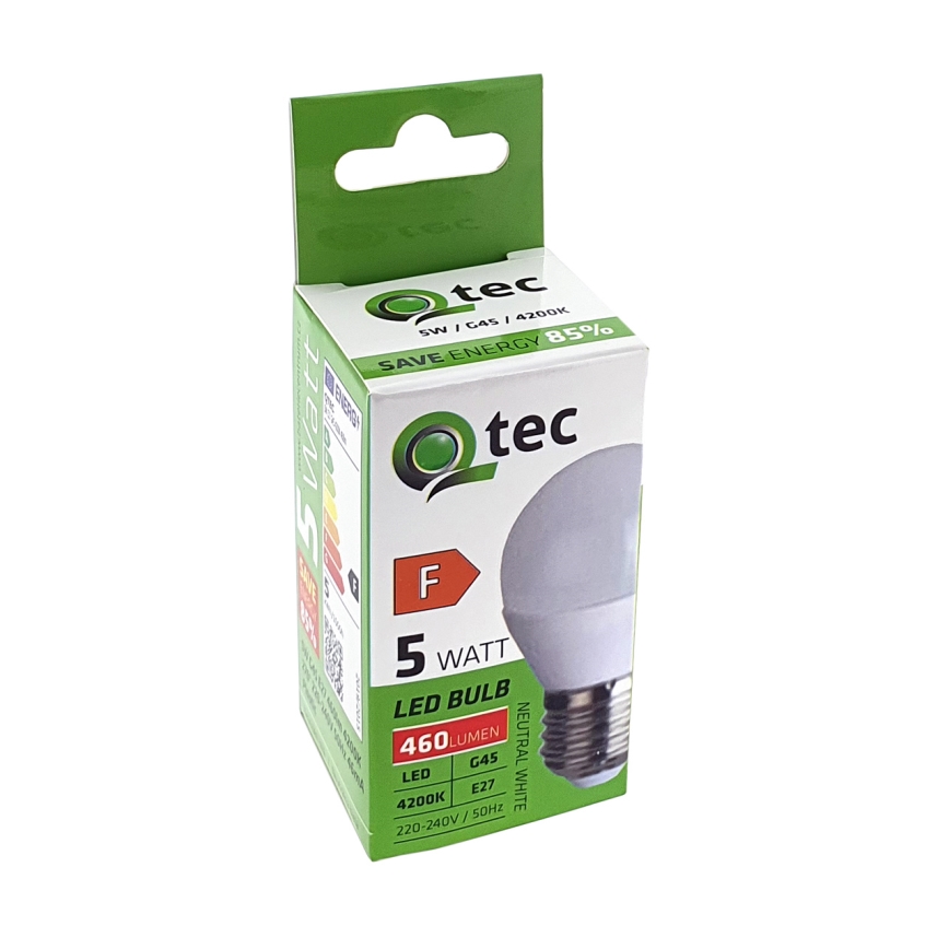 LED Žarnica G45 E27/5W/230V 4200K