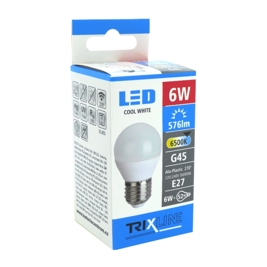 LED Žarnica G45 E27/6W/230V 6500K