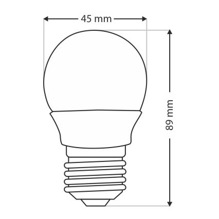 LED Žarnica G45 E27/6W/230V 6500K