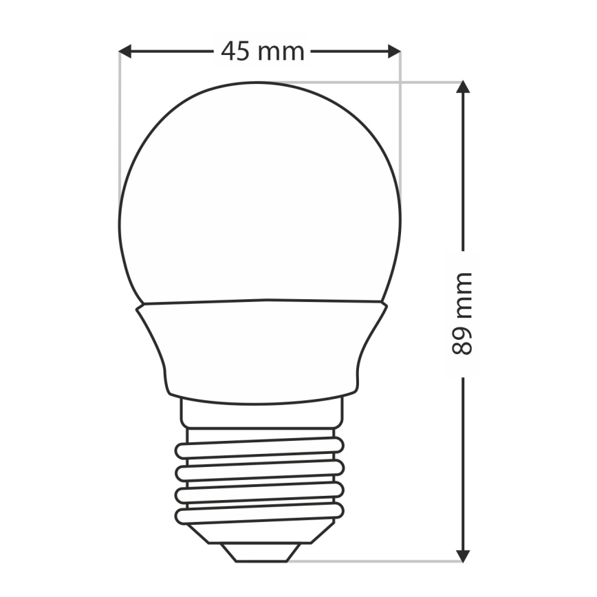 LED Žarnica G45 E27/6W/230V 6500K