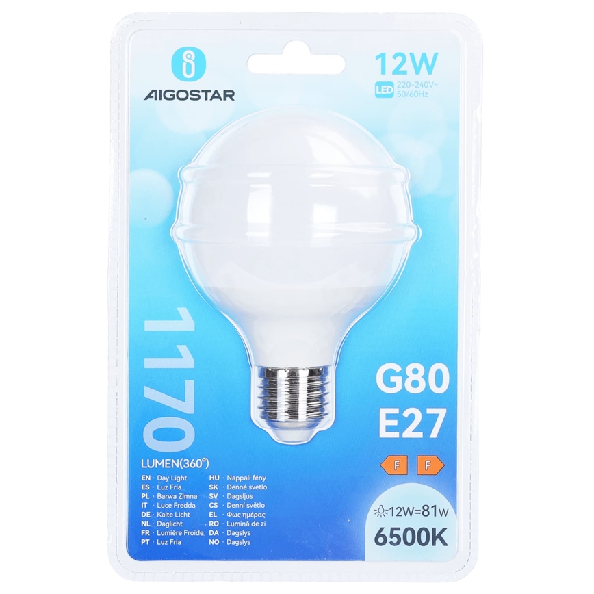 LED žarnica G80 E27/12W/230V 6500K - Aigostar