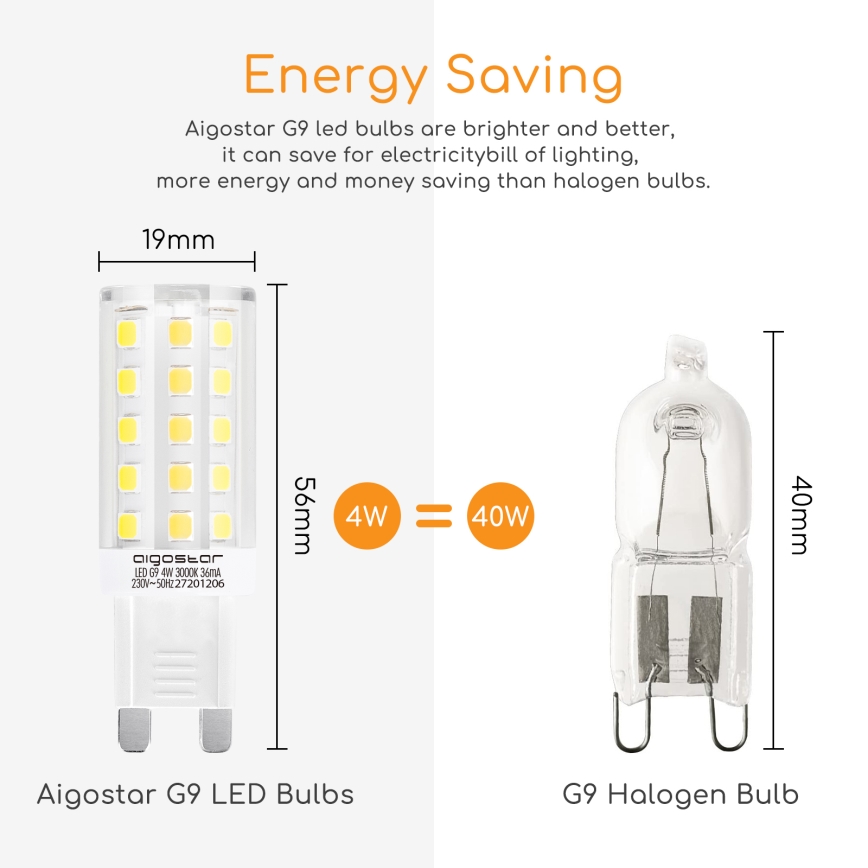 LED Žarnica G9/4W/230V 3000K - Aigostar
