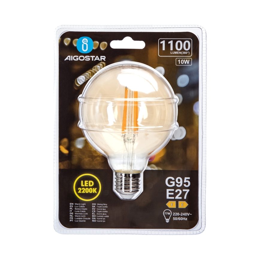 LED Žarnica G95 E27/10W/230V 2200K - Aigostar