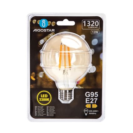 LED Žarnica G95 E27/12W/230V 2200K - Aigostar