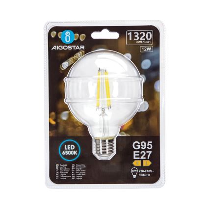 LED Žarnica G95 E27/12W/230V 6500K - Aigostar