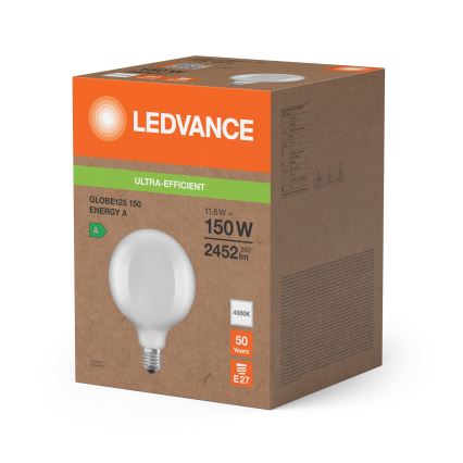 LED žarnica GLOBE CLASSIC FILAMENT G125 E27/11,6W/230V 4000K - Ledvance