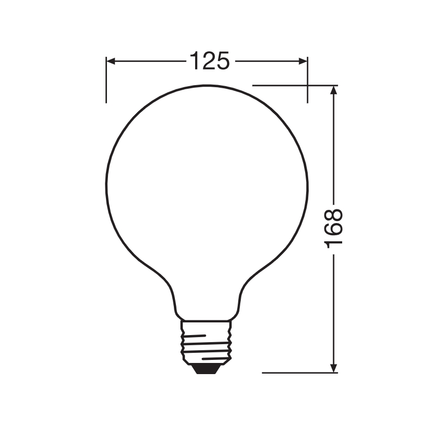 LED žarnica GLOBE CLASSIC FILAMENT G125 E27/11,6W/230V 4000K - Ledvance