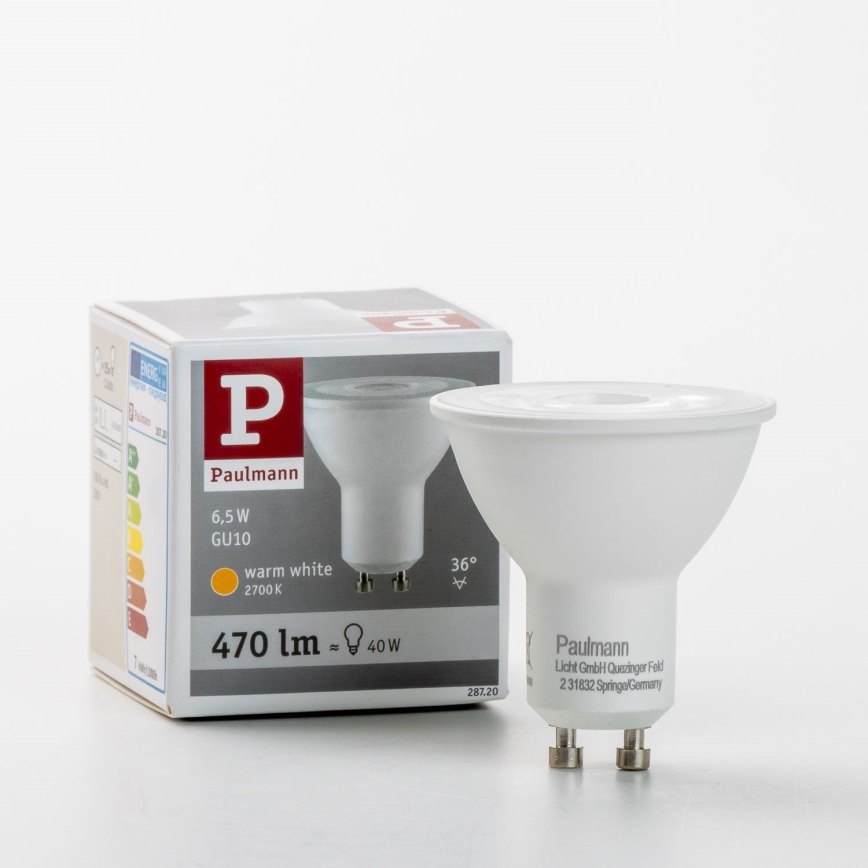 LED Žarnica GU10/6,5W/230V 2700K - Paulmann 28720