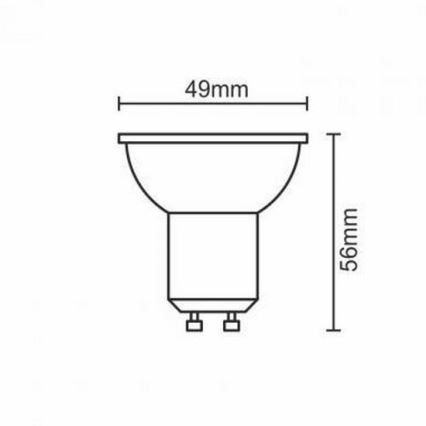 LED Žarnica GU10/6W/230V 3000K črna