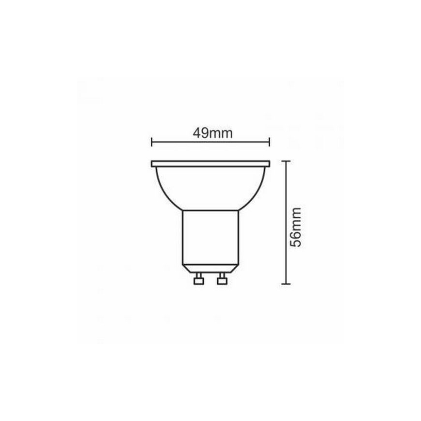 LED Žarnica GU10/6W/230V 3000K črna