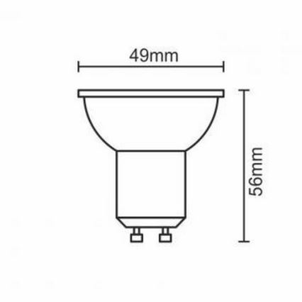 LED Žarnica GU10/6W/230V 4000K črna