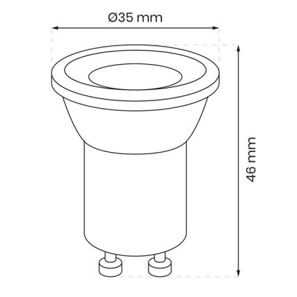 LED Žarnica GU10-MR11/3W/230V 3000K