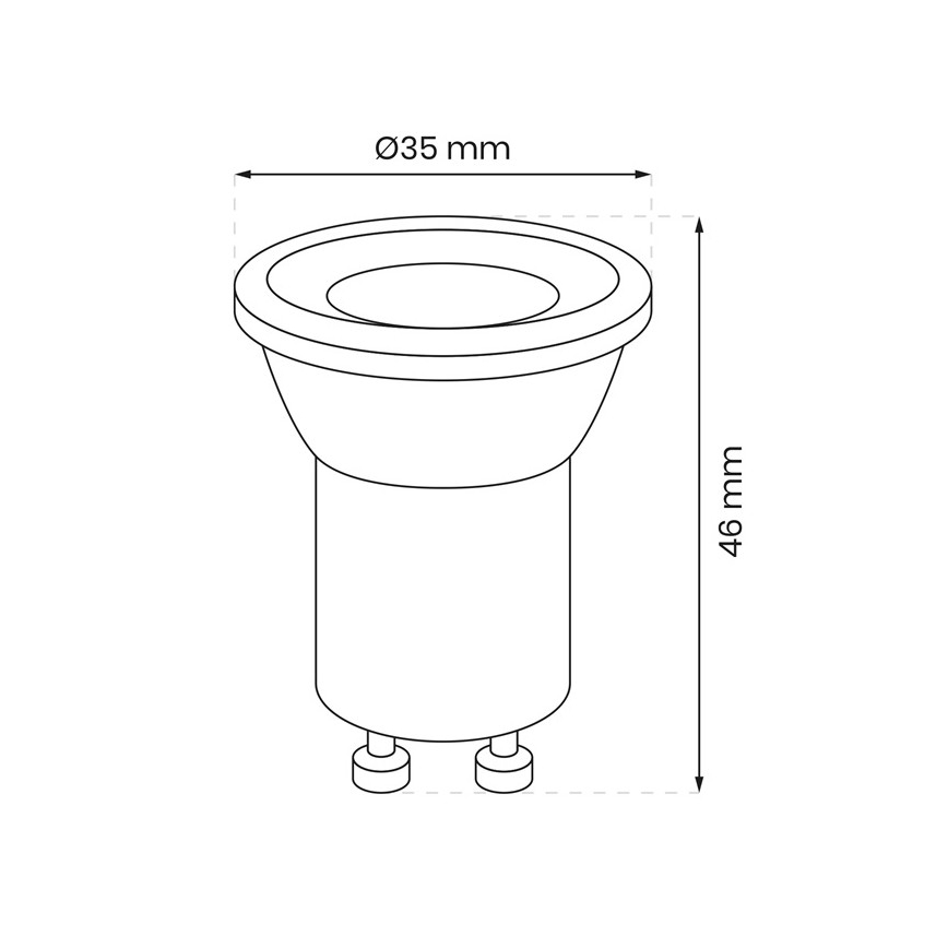 LED Žarnica GU10-MR11/3W/230V 3000K
