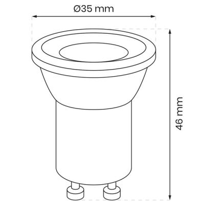 LED Žarnica GU10-MR11/3W/230V 4000K