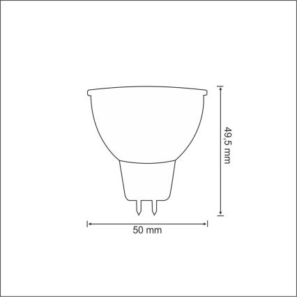 LED Žarnica GU5,3/MR16/2,6W/12V 6400K